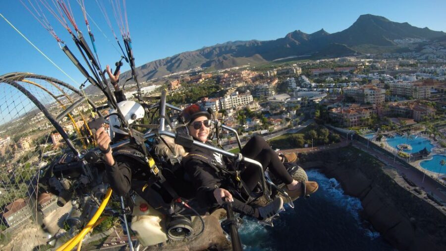 COAST: Fly over the coasts of Tenerife by Paratrike! (20min) - Entering Tenerife’s South Coast From the Sky