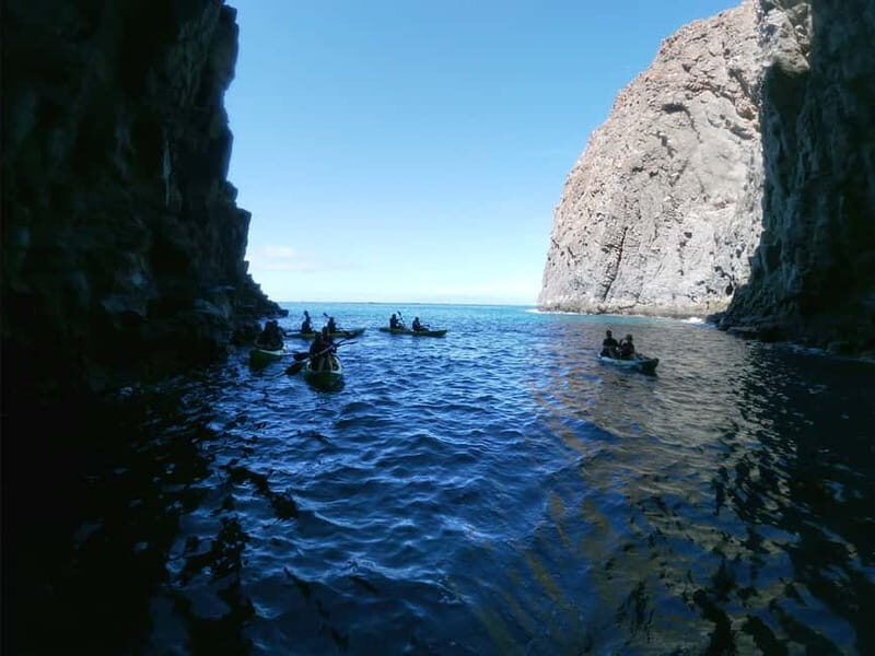 Los Cristianos: Kayak and Snorkel with Turtles and Photos - The kayak portion: safety briefing, 2-person kayaks, and real paddle time