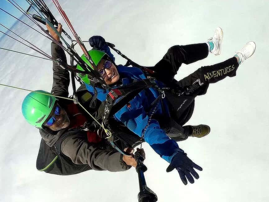 Paragliding in Puerto de la Cruz: start from 2200m high - The Takeoff Run at the Highest Launch: Adrenaline With Expert Hands