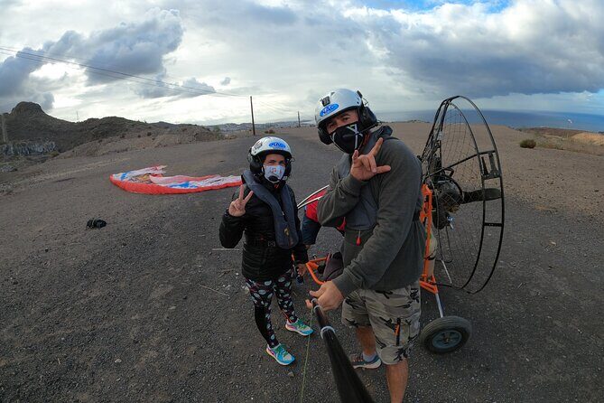 Paratrike Flight in Costa de Adeje with the World Champion - Stop 3: La Caleta and the calmer coastline feel
